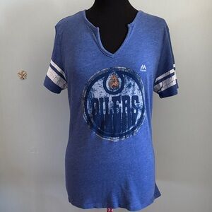 Edmonton Oilers Tee Blue Size Slim fit L